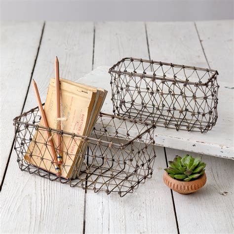 small metal basket box|small decorative wire basket.